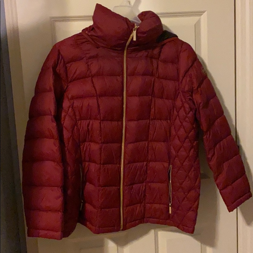 Michael Kors Plus Size Hooded Puffer Coat